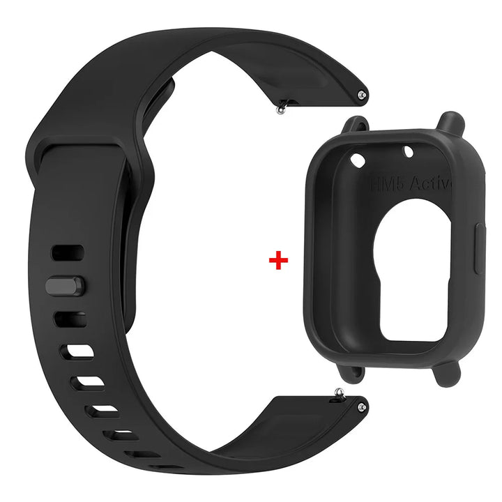 Silicone Strap with Protective Case for Redmi Watch 5 Active