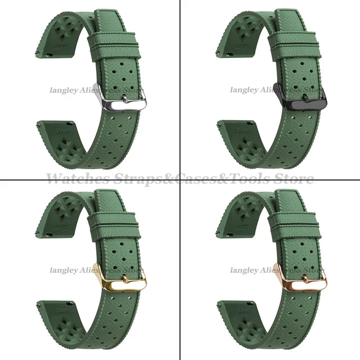 Tropic Silicone Watch Strap 18/20mm 22mm for Seiko for Fossil for Oris Wrist Band Quick Release Soft Rubber Bracelet Replacement