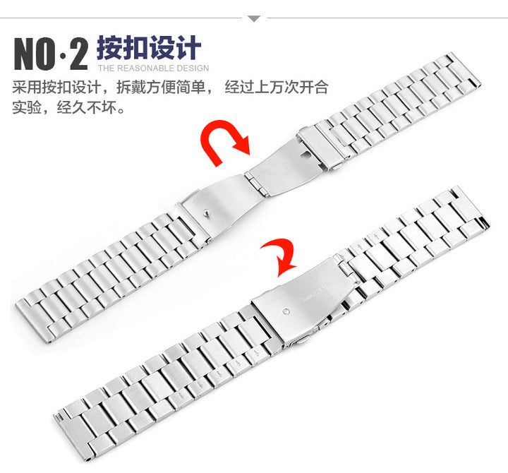 Stainless Steel Watch Band for Samsung Gear S3 – 18–24mm, 42/46mm
