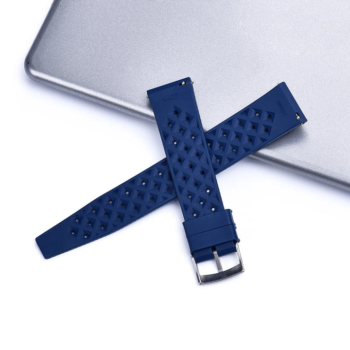 Premium Grade Fluororubber Tropical Watch Strap 18mm 20mm 22mm 24mm For S-eiko SRP777J1 FKM Watch Bands For Men's Diving Watches