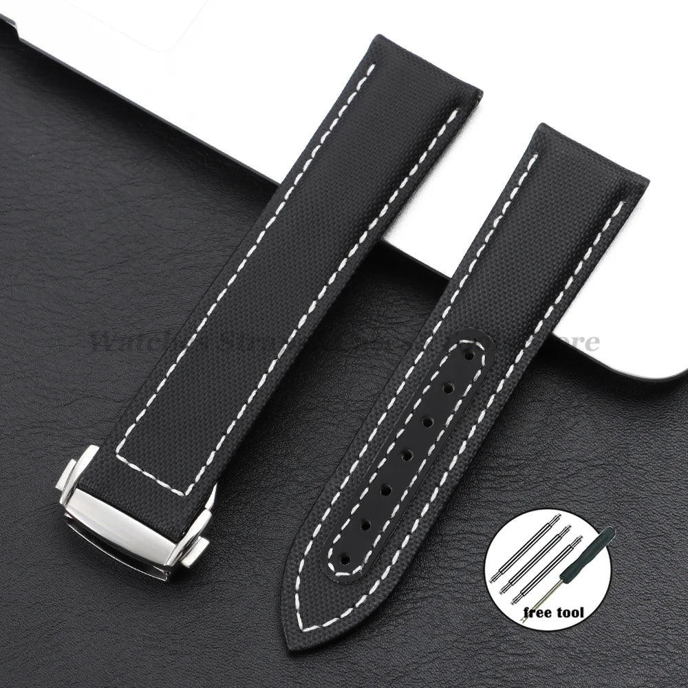 Sailcloth Nylon Strap (20–22mm) – Folding Buckle