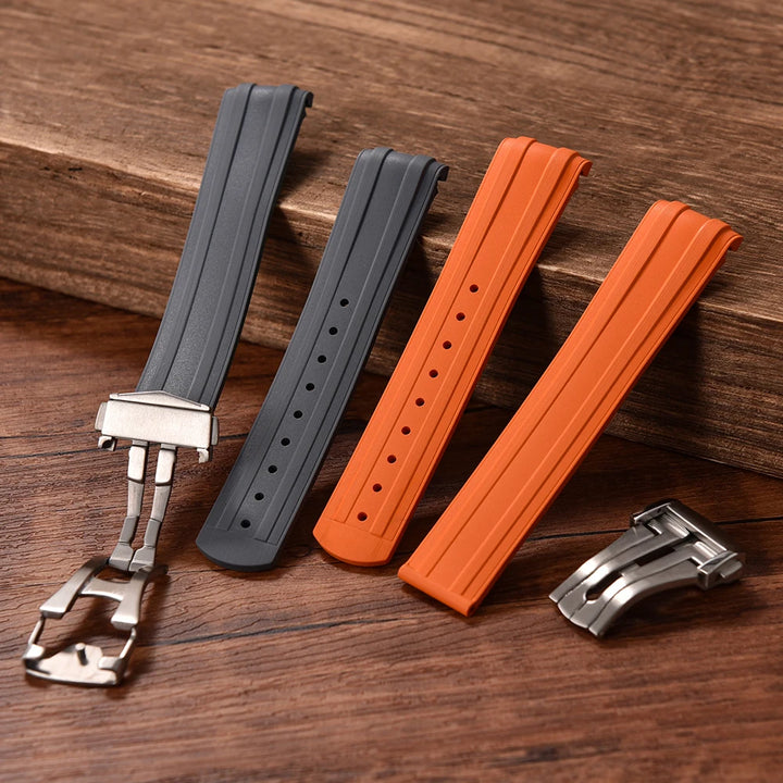 Premium FKM Rubber Watch Strap – 20mm, PFAS-Approved, Multi-Color for Omega Seamaster 300