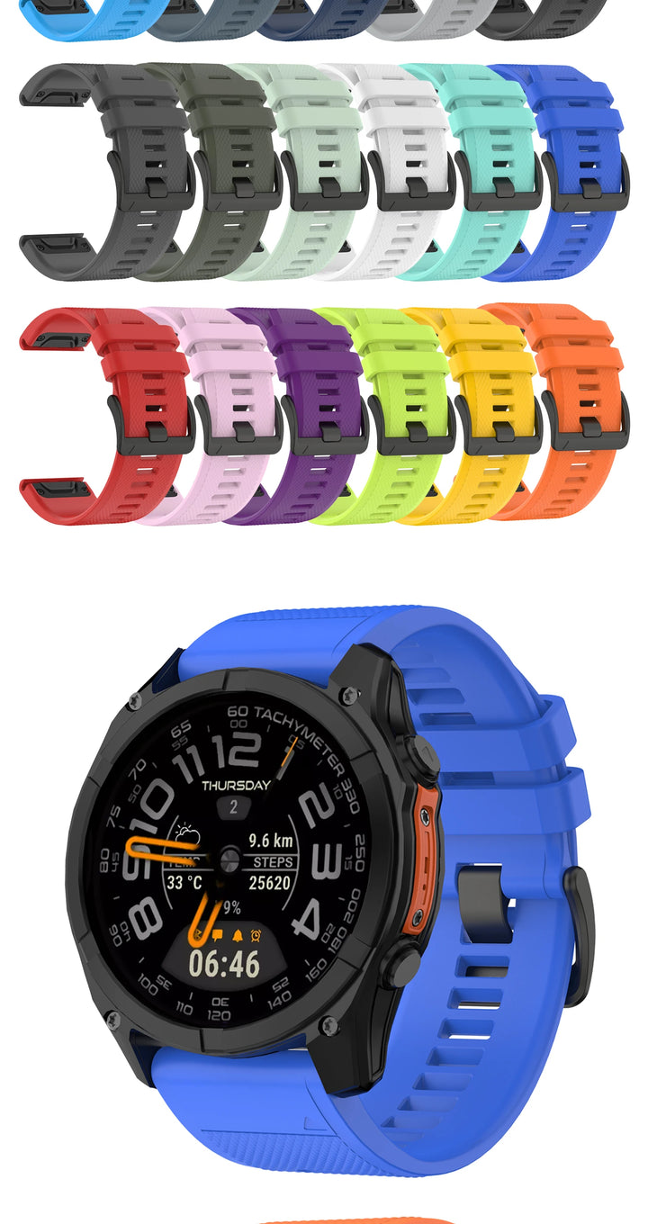QuickFit Silicone Strap for Garmin Fenix, Epix & Quatix (22-26mm)