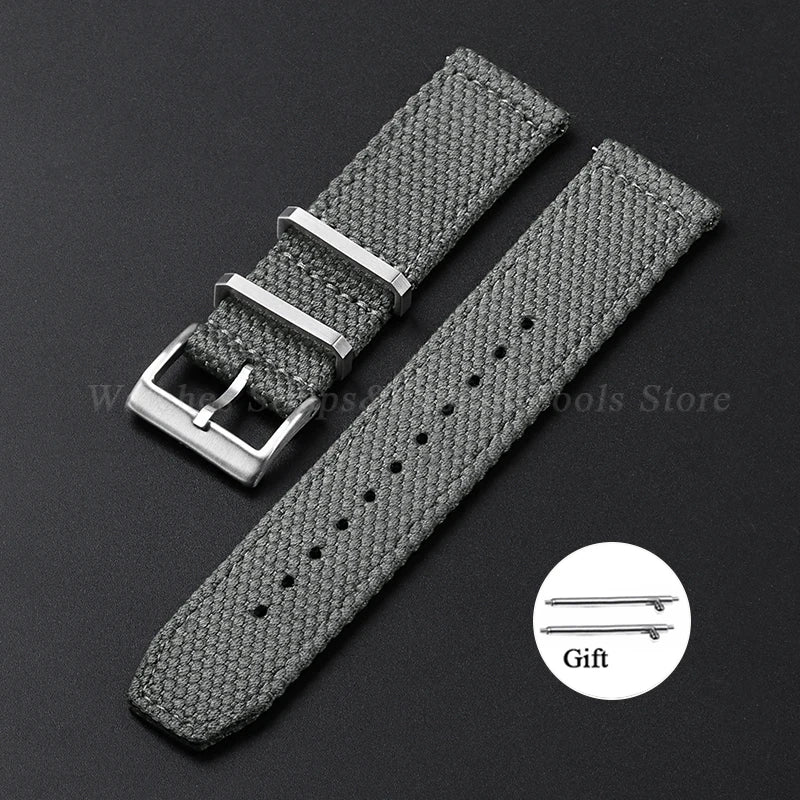 Nylon Cotton Watch Strap for Army Military Wristband 20mm 22mm for Seiko for Omega Weave Quick Release Bracelet Replacement Band