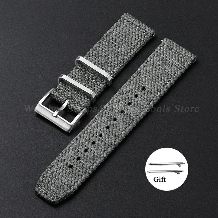 Nylon Cotton Watch Strap for Army Military Wristband 20mm 22mm for Seiko for Omega Weave Quick Release Bracelet Replacement Band