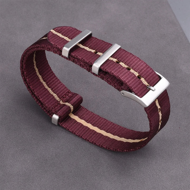 NATOBELT 20–22mm Premium Seatbelt Nylon & Sailcloth Watch Strap – Pin Buckle for Men’s Watches