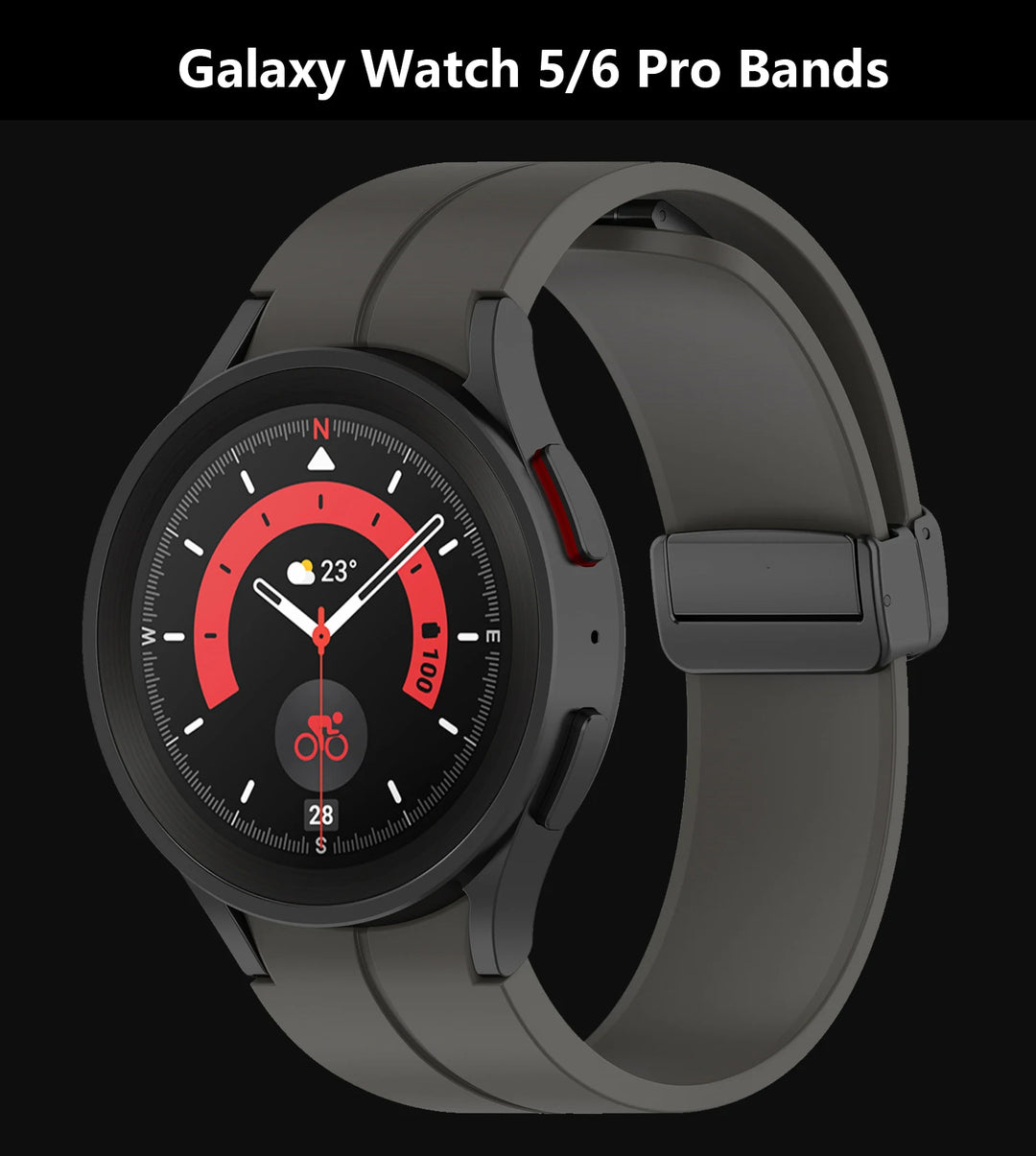 Magnetic Silicone Watch Strap for Samsung Galaxy Watch (20/22mm)
