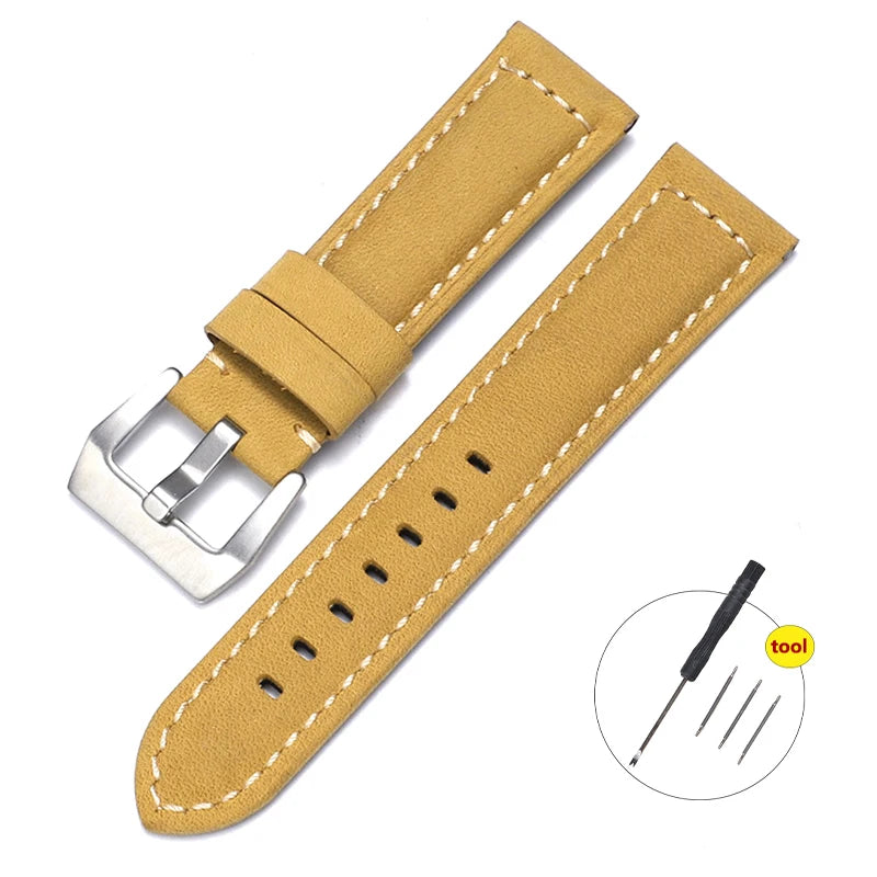 Genuine Leather Watch Strap – 20-26mm Crazy Horse for Panerai PAM111/441/312