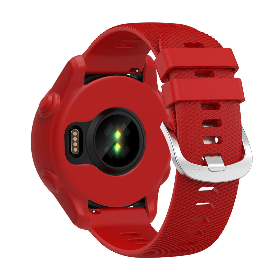 Silicone Strap with Protective Case for Garmin Forerunner 255/265
