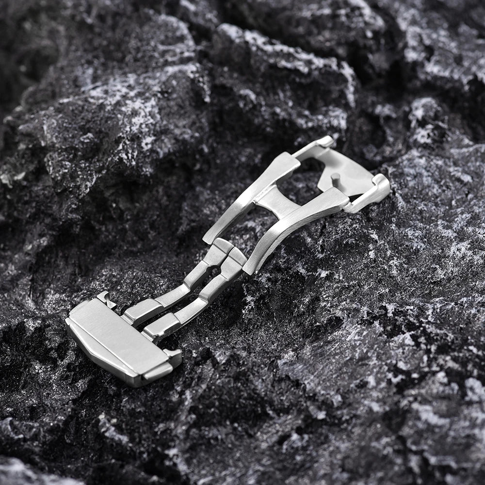 Stainless Steel Deployment Clasp 18–22mm for Omega Watches – Butterfly Buckle