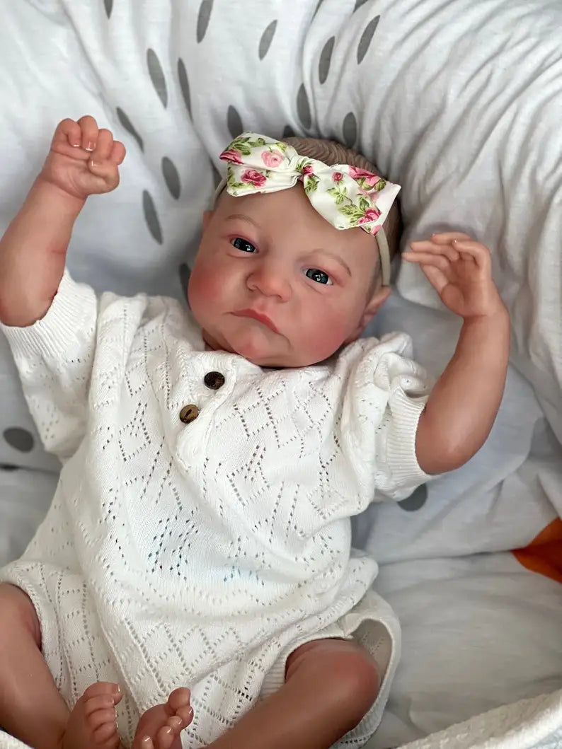 49 cm Levi Full‑Body Silicone Reborn Baby Doll – Lifelike with Visible Veins