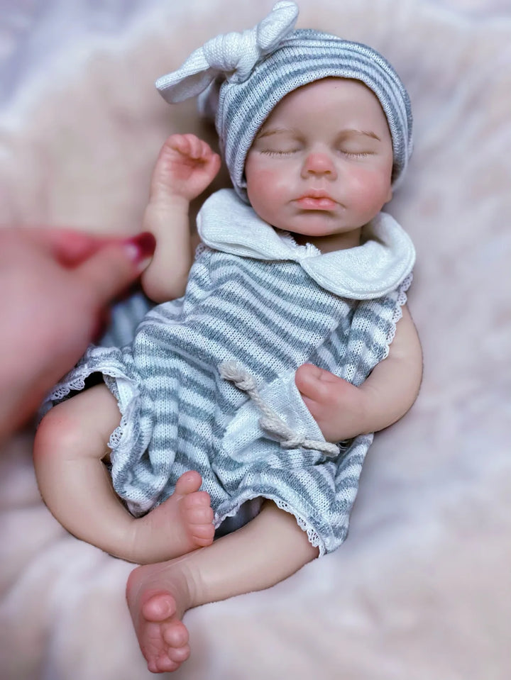 13″ Silicone Loulou Reborn Baby Doll – Open Mouth Realistic Baby