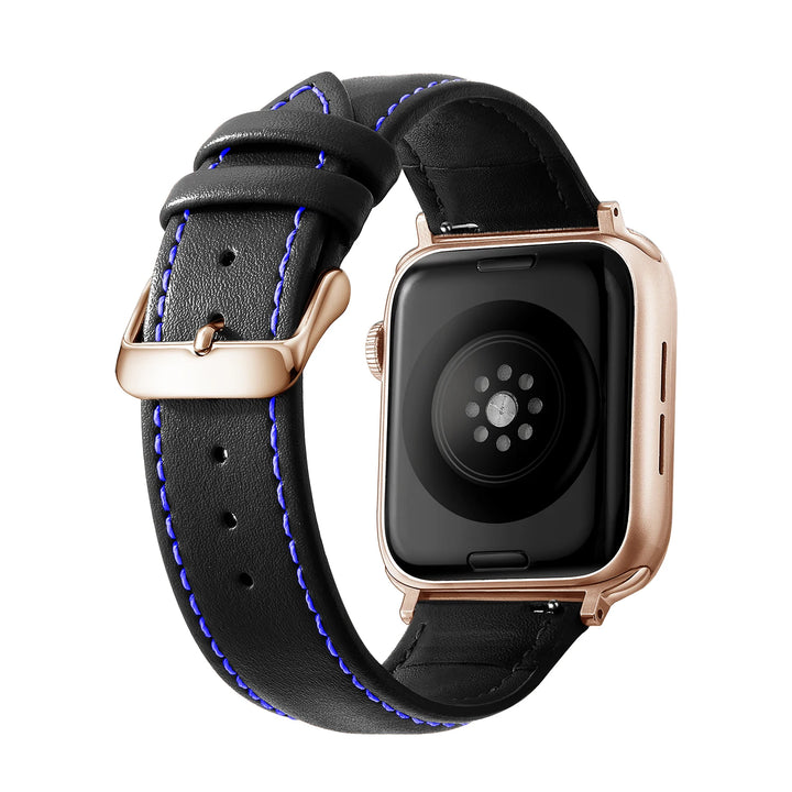 Genuine Leather Apple Watch Band 40–49mm for iWatch Series 3–8 & Ultra