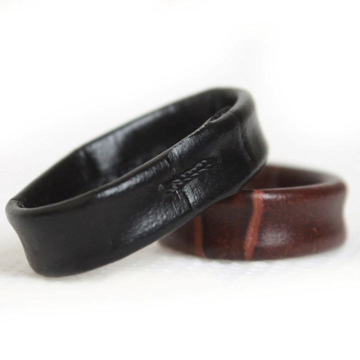 2‑Piece Leather Watch Band Keeper Loops – 14–24mm, Black & Brown