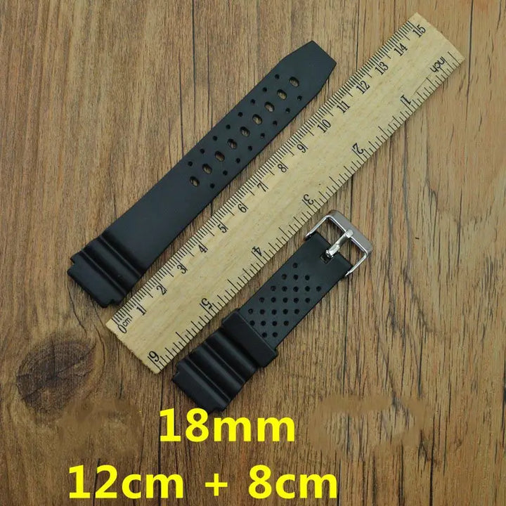 Rubber Sports Watch Strap 18–22mm for Casio TUP & Diving Watches