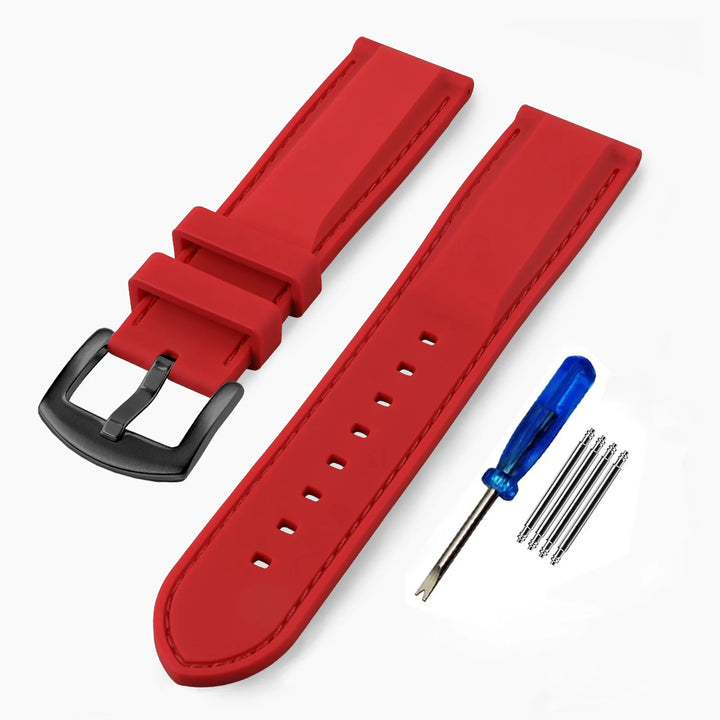 Silicone Rubber Watch Band 20–22mm (Soft & Comfortable Replacement)