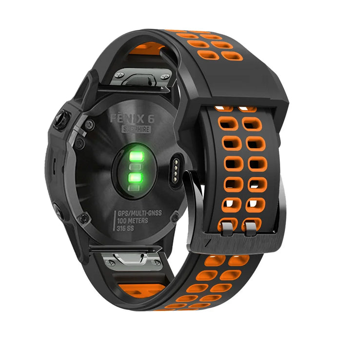Quick-Release Silicone Strap for Garmin Fenix & Forerunner (22-26mm)