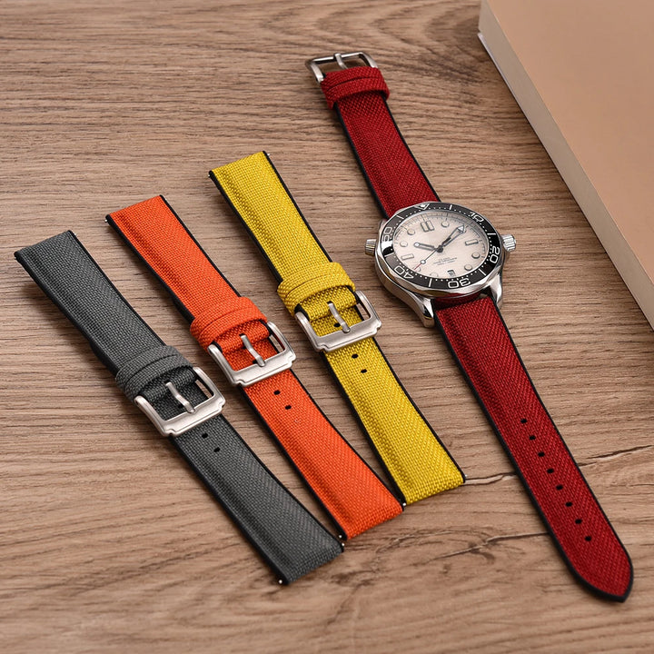 JUELONG New Design Sailcloth Rubber Strap Quick Release Waterproof Watch Bands 18mm 19mm 20mm 21mm 22mm Canvas Nylon Wristband