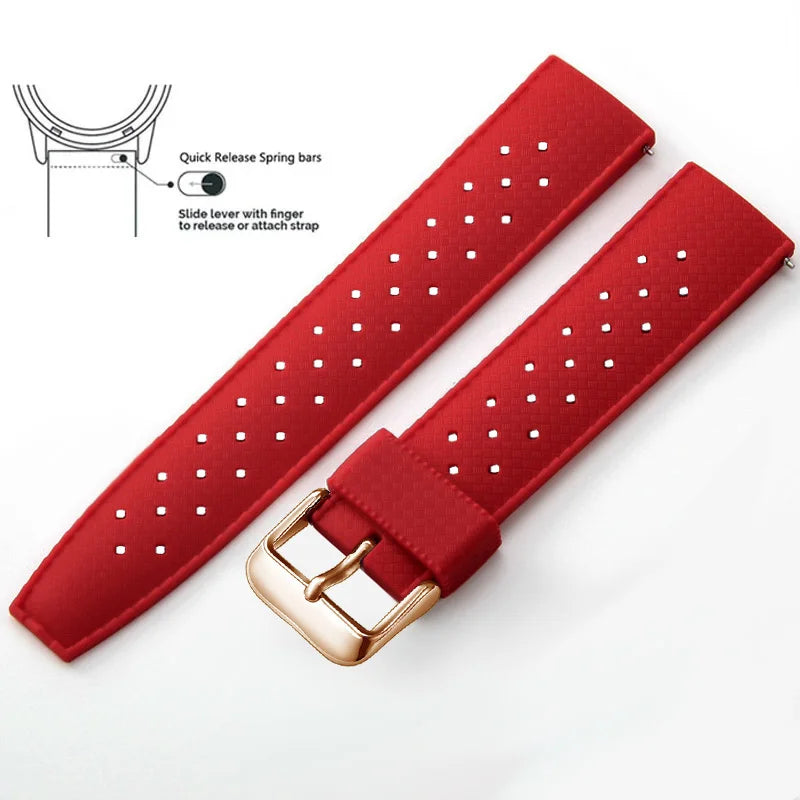Tropical Silicone Watch Band 18–22mm (Quick Release)