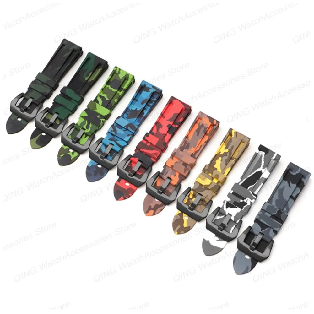 Panerai Silicone Watch Strap – 20–26mm, Waterproof Rubber Band