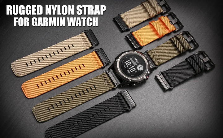 HEMSUT Nylon Quickfit Watch Band 20-26mm for Garmin Fenix, EPIX, MK3, Tactix