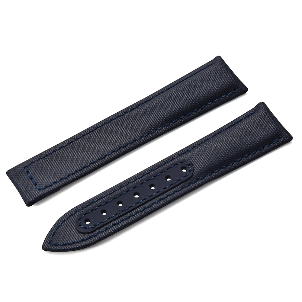 For Omega Strap Leather Sailcloth Watch Strap 20mm22mm Canvas Sailcloth Watch Band for Seiko Business Universal Bracelet for Men