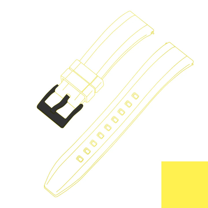 Premium Grade Vulcanized FKM Rubber Watch Strap 18mm 19mm 20mm 21mm 22mm 23mm 24mm Quick Release Watchbands