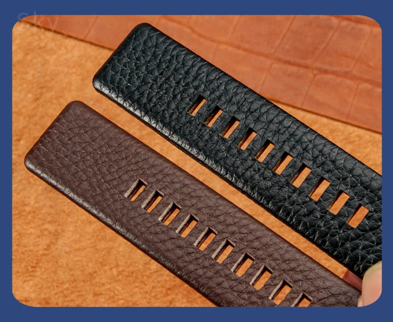 Genuine Leather Diesel Watch Strap 26–28mm (Waterproof Litchi Pattern)