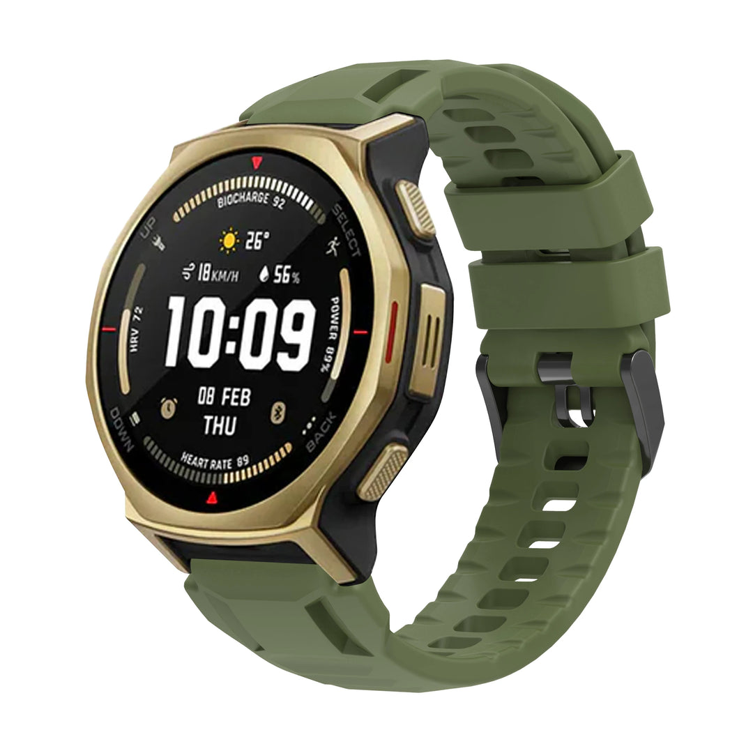 Silicone Strap with Protective Case for Amazfit T-Rex 3 Pro (44mm)