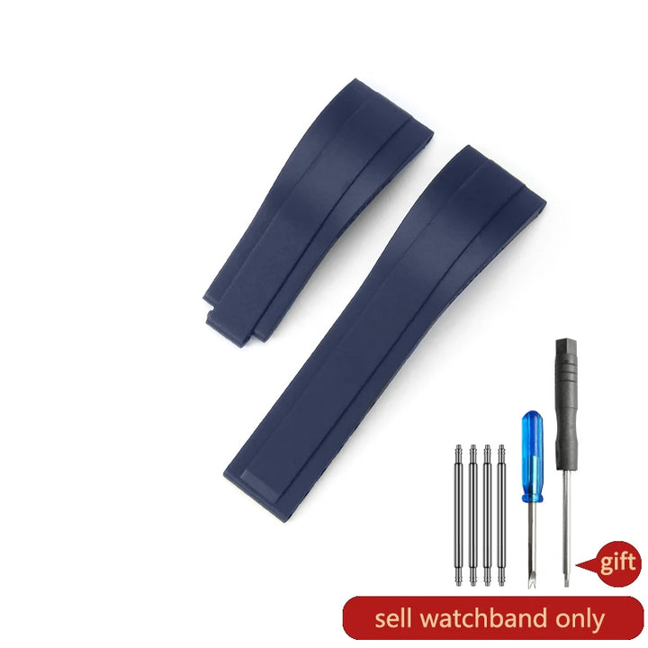 Flat Interface Silicone Watch Strap 20mm for Rolex Daytona & GMT 2