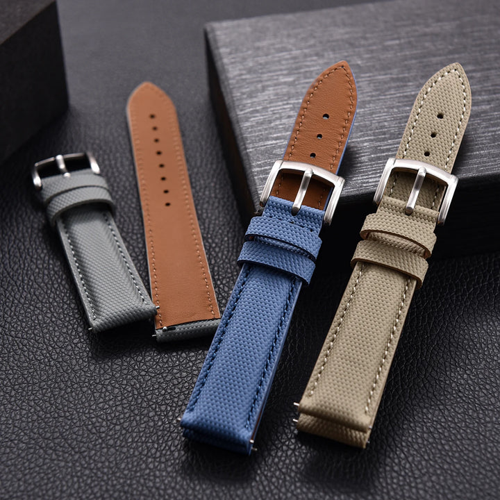 Sailcloth Nylon Watch Strap 18 19 20 22mm Qucik Release Leather Watch Band Universal Sports Bracelet for Cartier Omega Belt Band