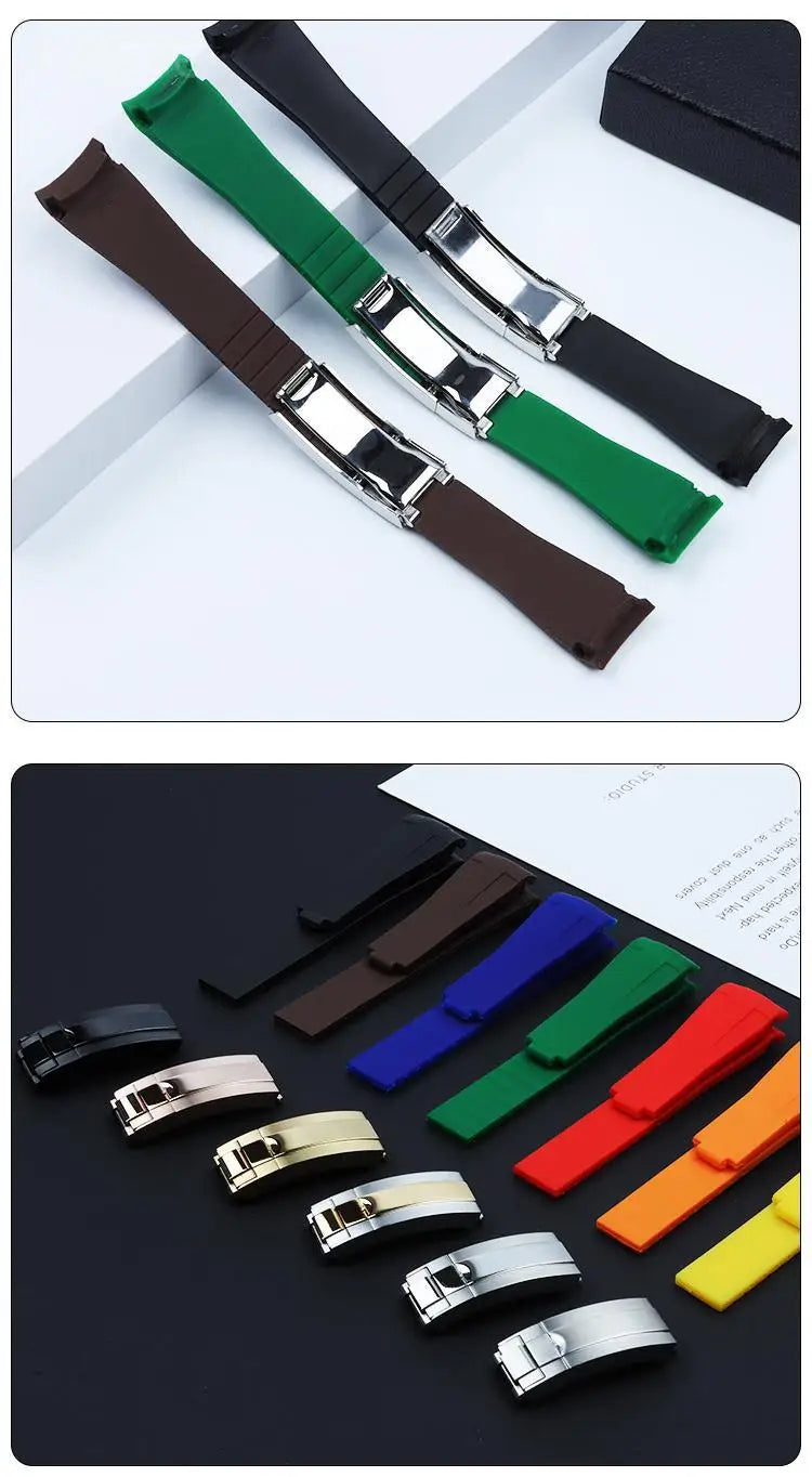 Silicone Watch Strap 20–21mm for Rolex Submariner & Daytona