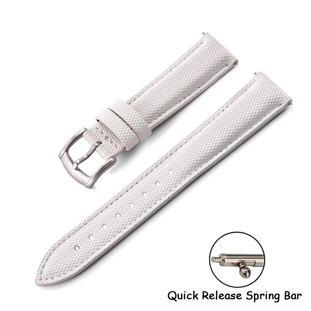 Sailcloth Nylon Watch Strap 18 19 20 22mm Qucik Release Leather Watch Band Universal Sports Bracelet for Cartier Omega Belt Band