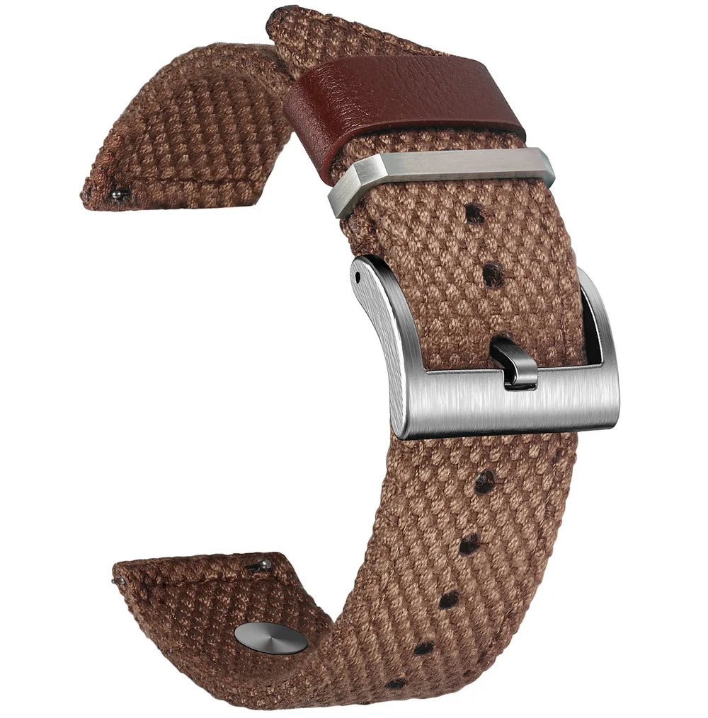 HEMSUT Nylon Quick-Release Watch Strap – 20/22mm Canvas for Men & Women