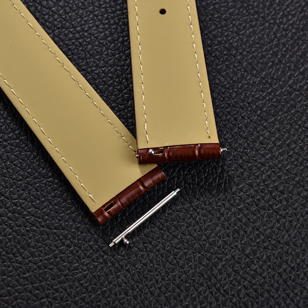 Quick Release Bamboo Pattern Watch Strap (19-22mm) with Folding Buckle