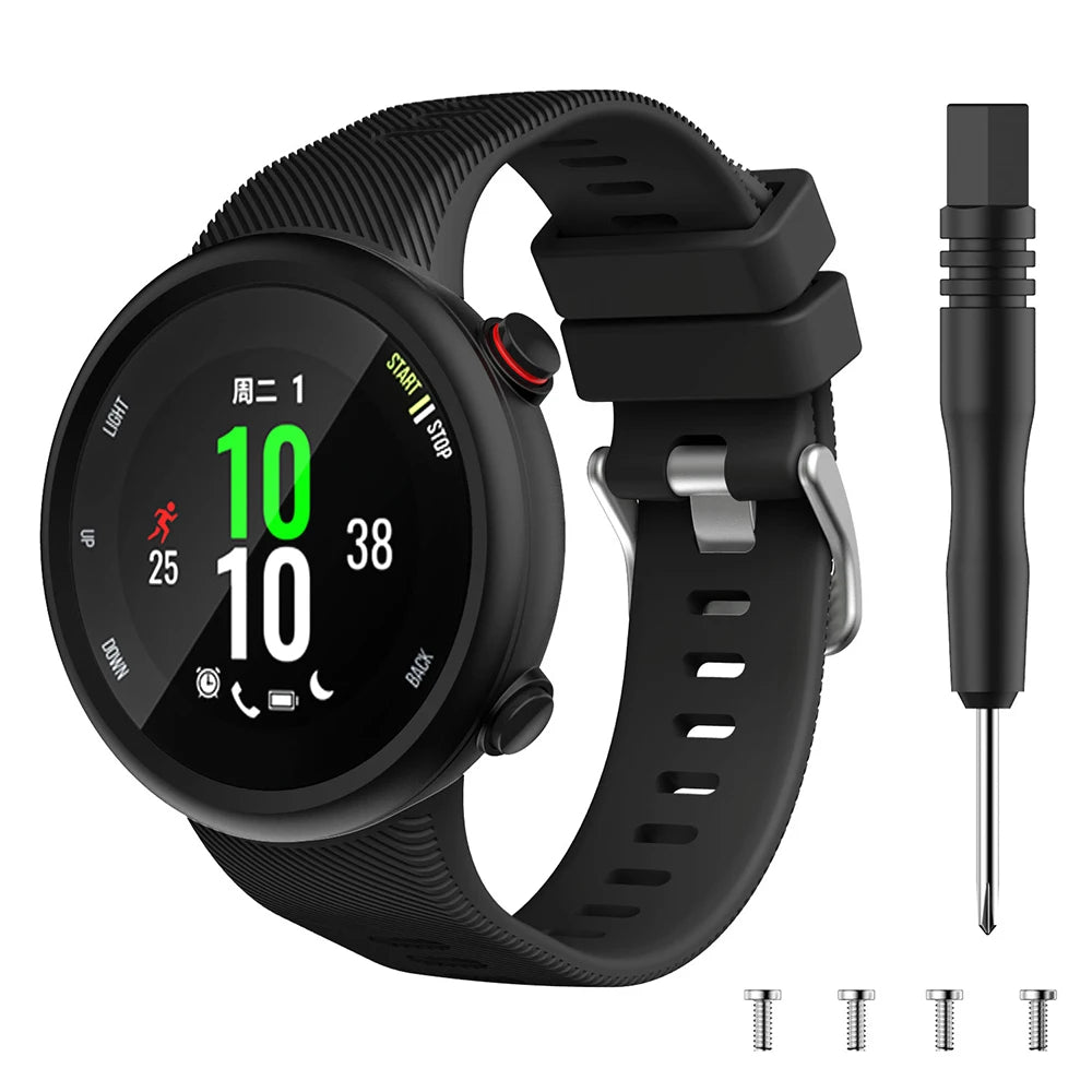 Silicone Replacement Strap for Garmin Forerunner 45/45S & Swim 2