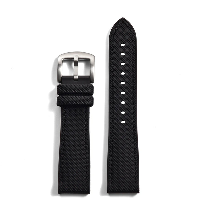 Premium Grade Hybrid FKM Nylon Watch Strap 18mm 20mm 22mm 24mm Fluoro Rubber Watchbands For Each Brand Diving Watches