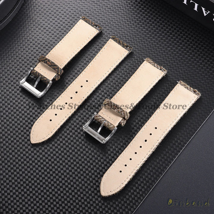 Tweed Sailcloth Watch Band Strap 18mm 20mm 22mm for Omega for Seiko Quick Release Weave Bracelet for Men Women Watch Accessories