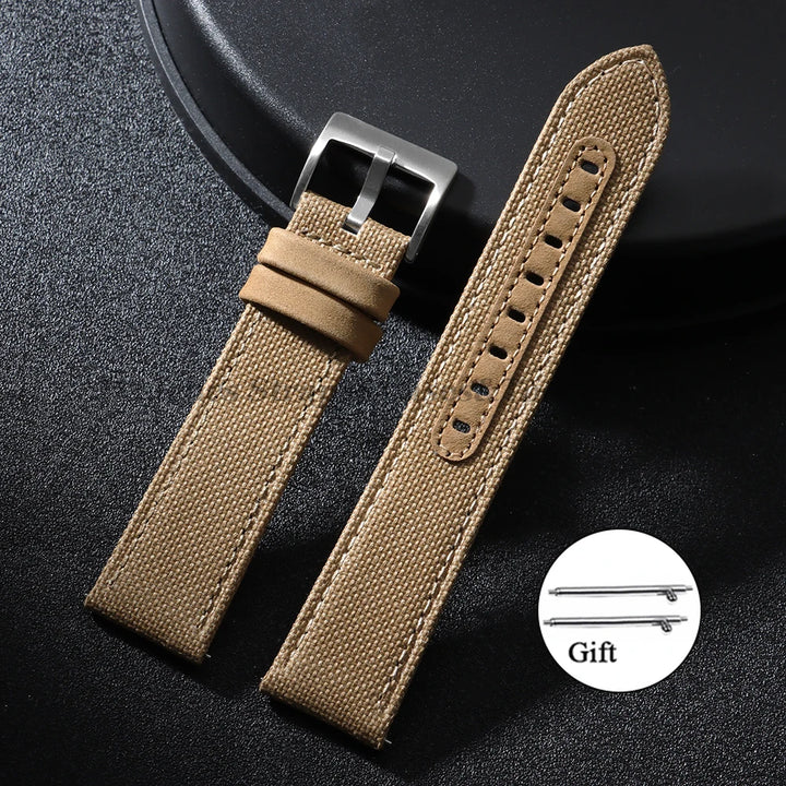 Premium Sailcloth Nylon Strap (20–22mm) – Waterproof QR