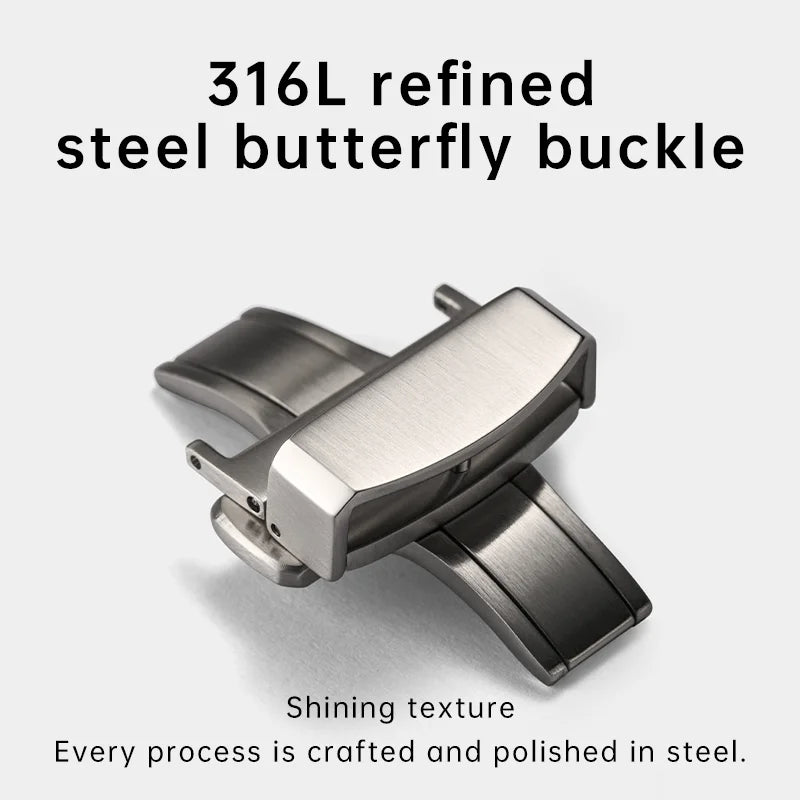 Maikes Stainless Steel Butterfly Watch Buckle 18-20mm