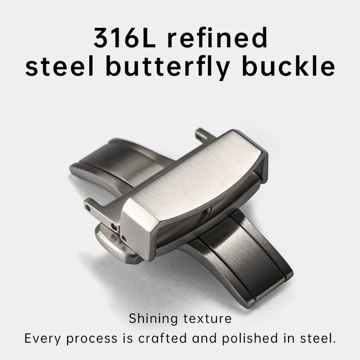 Maikes Stainless Steel Butterfly Watch Buckle 18-20mm