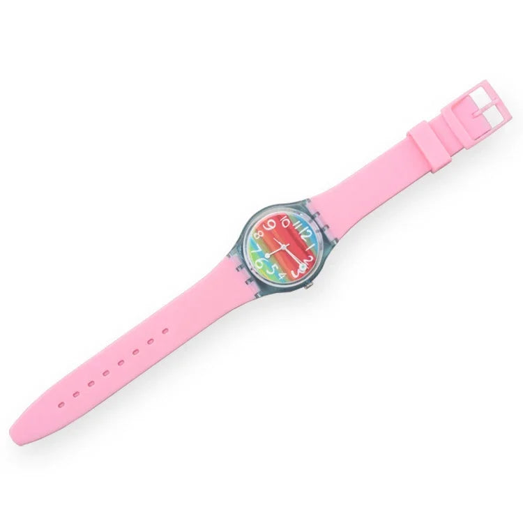 Colorful Silicone Rubber Watch Strap for Swatch (16–20mm)