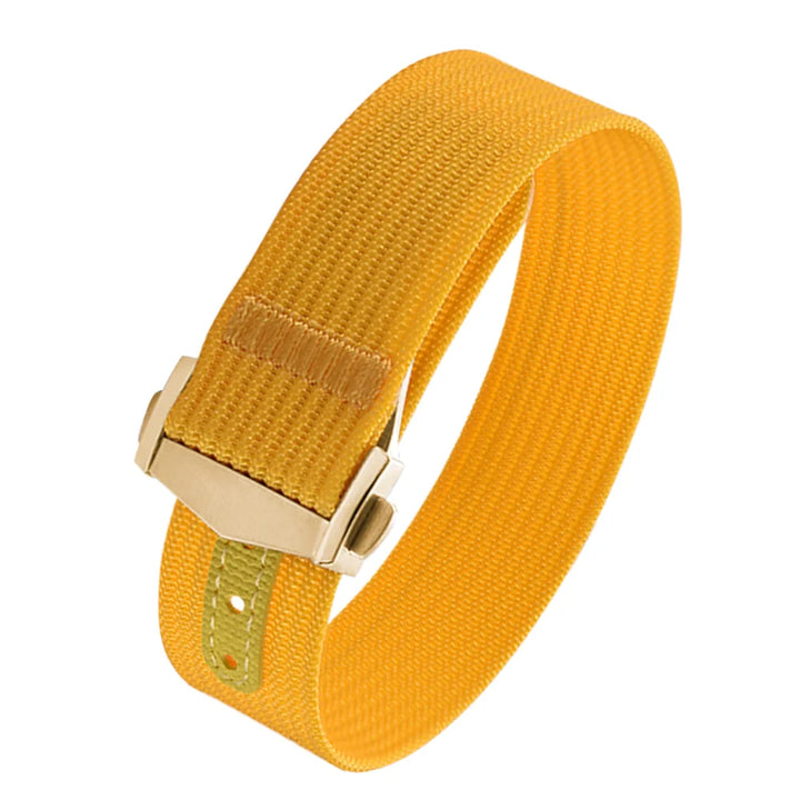 JUELONG Canvas Sailcloth Watch Strap 18mm 20mm 22mm Rubber Hole Sport Waterproof Folding Buckle Watchband For Omega Swatch Moon