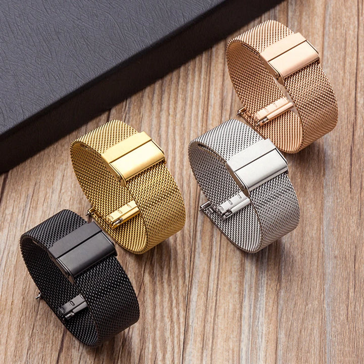0.6mm Milanese Mesh Watch Strap – 12–24mm for Seiko & DW