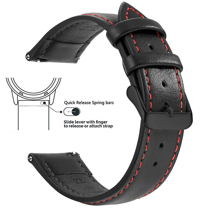 Samco Genuine Leather Watch Band 18–22mm (Quick Release)