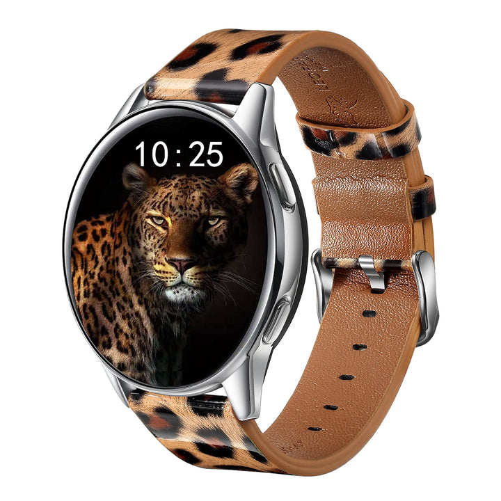 Leopard Print Leather Watch Strap 20/22mm (Quick Release)