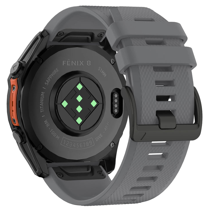 QuickFit Silicone Watch Strap 22/26mm for Garmin Fenix 5–8 & Epix Pro