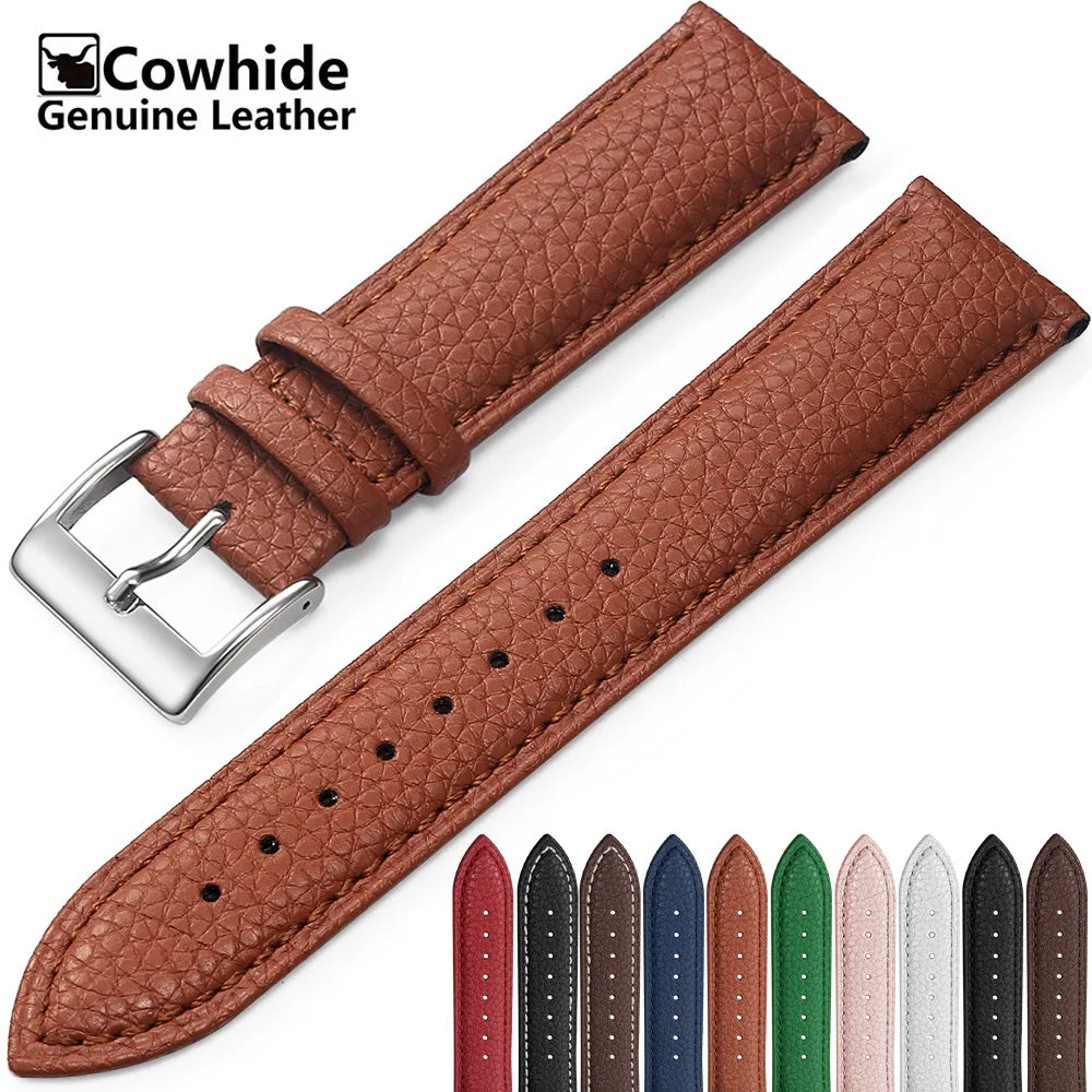 SAMCO Leather Watch Band 12–24mm (With Tool)