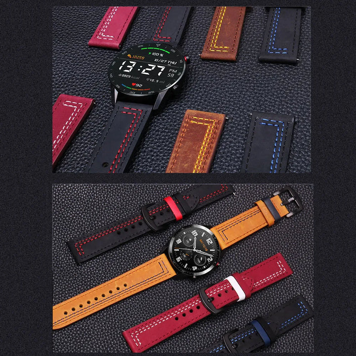 Vintage Genuine Leather Watch Strap 20/22mm