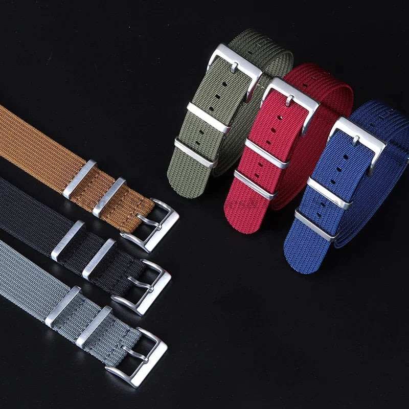 Universal Fabric Braid Watch Band 18mm 20mm 22mm Belt Men Nylon Bracelet for Omega for Huawei Watch GT4/GT3/2 Watch Accessories